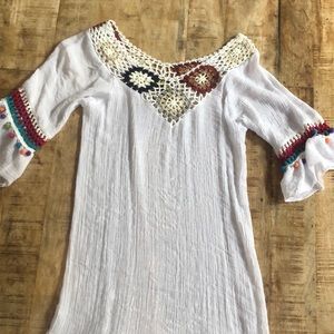 BoHo Crocheted Bathing Suit Cover Up Dress